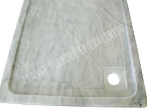 Marbre Blanc Bac A Douche 120x80 cm