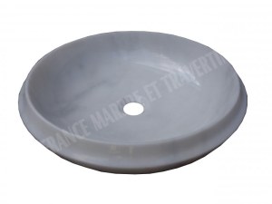 Marbre Blanc Vasque Modèle Bol Bord Motif