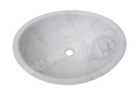 Marbre Blanc Carrare Turque Vasque Ovale 55x45 cm