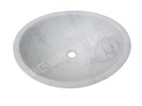 Marbre Blanc Carrare Turque Vasque Ovale 55x45 cm