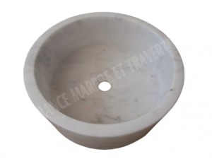 Marbre Blanc Vasque Cylindre
