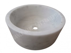 Marbre Blanc Vasque Cylindre
