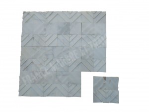 Marbre Blanc Décor Moulure 10x10 cm