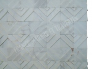 Marbre Blanc Décor Moulure 10x10 cm