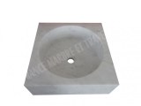 Marbre Blanc Carre Vasque 45x45 cm