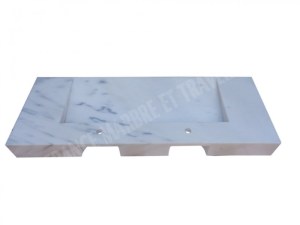 Marbre Blanc Usak Évier Design 151x50 cm