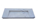 Marbre Blanc Usak Évier Design 151x50 cm