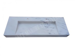Marbre Blanc Usak Évier Design 151x50 cm