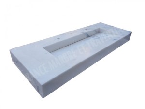 Marbre Blanc Usak Évier Design 151x50 cm