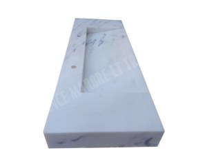 Marbre Blanc Usak Évier Design 151x50 cm