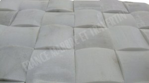 Marbre Blanc Parement Demi Rond 10x10 cm