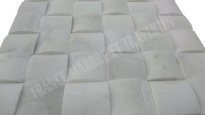 Marbre Blanc Parement Demi Rond 10x10 cm