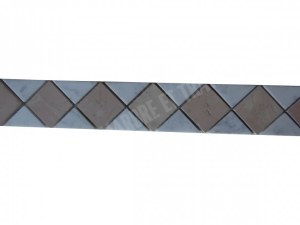 Marbre Frise Blanc - Rose 28x6 cm