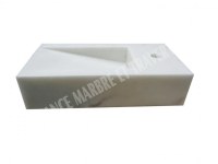 Marbre Blanc Usak Lave Main 50x25 cm