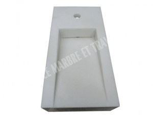 Marbre Blanc Usak Lave Main 50x25 cm