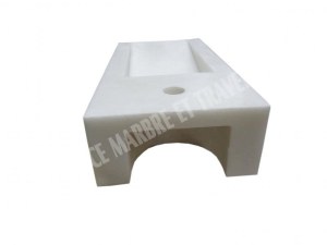 Marbre Blanc Usak Lave Main 50x25 cm