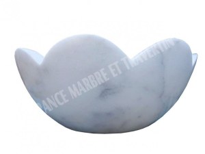 Marbre Blanc Vasque Modèle Bol Fleur