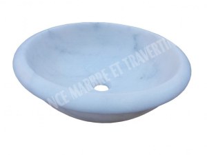 Marbre Blanc Vasque Modèle Encastrer