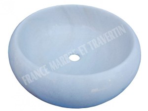 Marbre Blanc Vasque Modèle Lentille