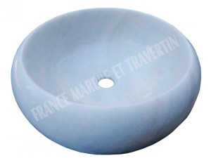 Marbre Blanc Vasque Modèle Lentille