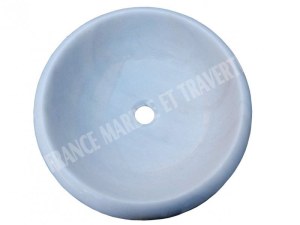 Marbre Blanc Vasque Modèle Lentille