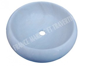Marbre Blanc Vasque Modèle Lentille