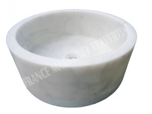 Marbre Blanc Vasque Modèle Mi-Conique