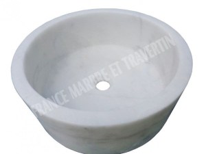 Marbre Blanc Vasque Modèle Mi-Conique