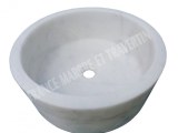 Marbre Blanc Vasque Modèle Mi-Conique