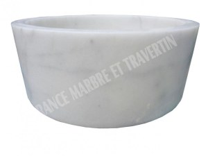 Marbre Blanc Vasque Modèle Mi-Conique
