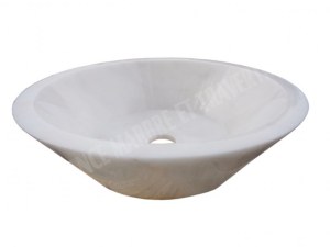 Marbre Afyon Blanc Vasque Modèle Conique