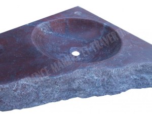 Marbre Bordeaux Évier Angle 70x80 cm