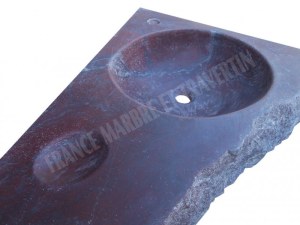 Marbre Bordeaux Évier Angle 70x80 cm