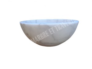 Marbre Blanc Carrara Turque Vasque Modèle Bol