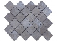 Marbre Emperador Arabesque & Motif Mosaïque 31x26 cm Modèle : Lanterne Jet d'eau Finiti...