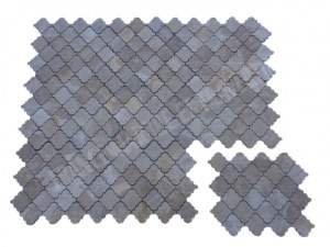 Marbre Emperador Arabesque & Motif Mosaïque 31x26 cm Modèle : Lanterne Jet d'eau Finiti...