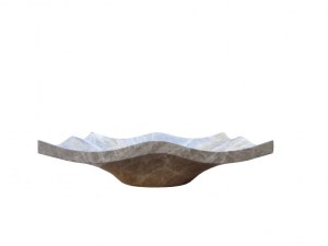 Marbre Emperador Maron Vasque Feuille 50x40 cm