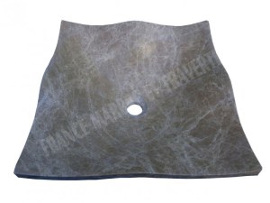 Marbre Emperador Carre Vasque Feuille 41x41 cm