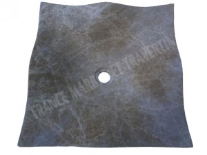 Marbre Emperador Carre Vasque Feuille 41x41 cm