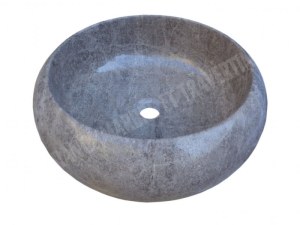 Marbre Eva Gris Vasque Modèle Lentille