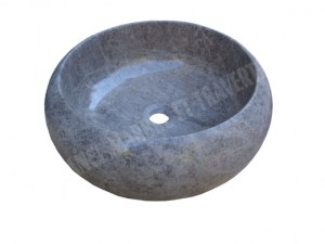 Marbre Eva Gris Vasque Modèle Lentille