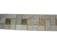 Marbre Frise Beige - Jaune Target 30x7,5 cm