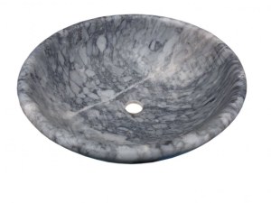 Marbre Gris Afyon Tiger Vasque Modèle Bol Ronde