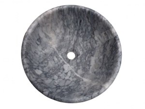 Marbre Gris Afyon Tiger Vasque Modèle Bol Ronde