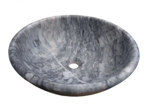 Marbre Gris Afyon Tiger Vasque Modèle Bol Ronde