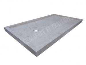 Marbre Marfil Beige Bac A Douche 120x80 cm