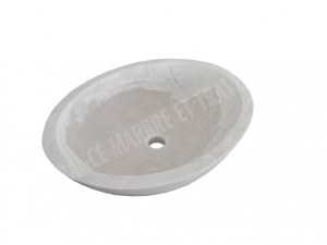 Marbre Marfil Beige Clair Model Ovale 50x40 cm