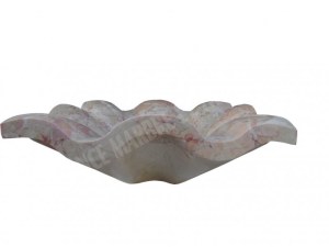 Marbre Beige Rosalia Vasque Feuille 40x40 cm