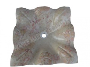 Marbre Beige Rosalia Vasque Feuille 40x40 cm