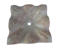 Marbre Beige Rosalia Vasque Feuille 40x40 cm